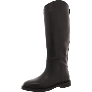 GAIGE Womens Laceless Leather Knee-High Boots