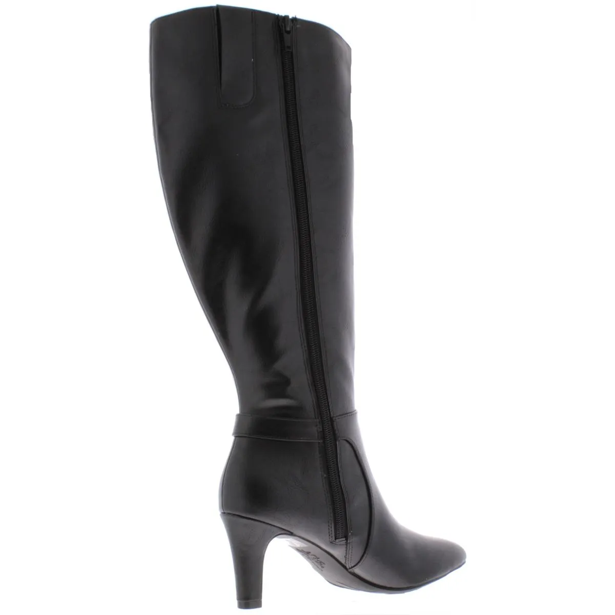 Galina Womens Faux Leather Wide Calf Knee-High Boots