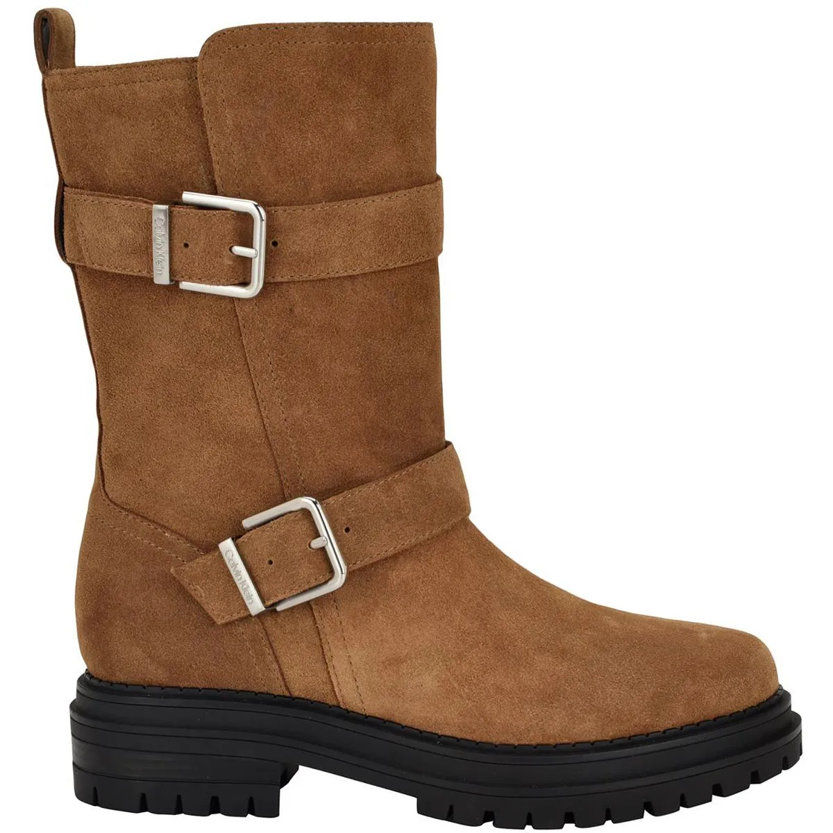 Galivan Womens Buckle Suede Knee-High Boots