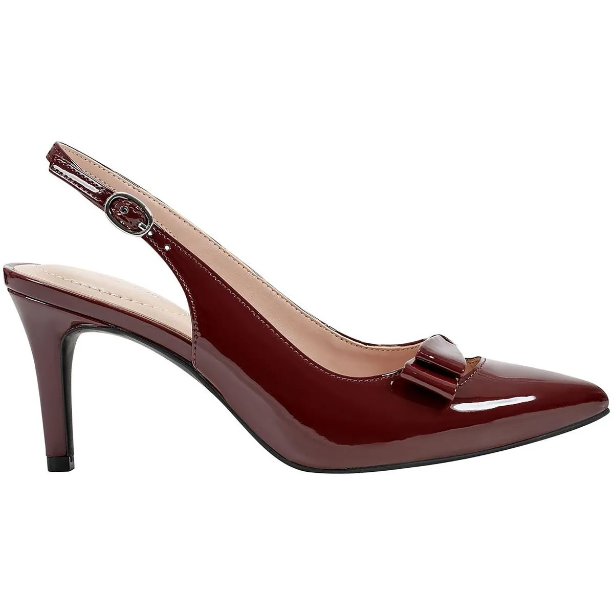 Gelli 3 Womens Patent Bow Pumps