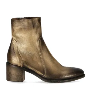 Gemma Gold Heeled Ankle Boot