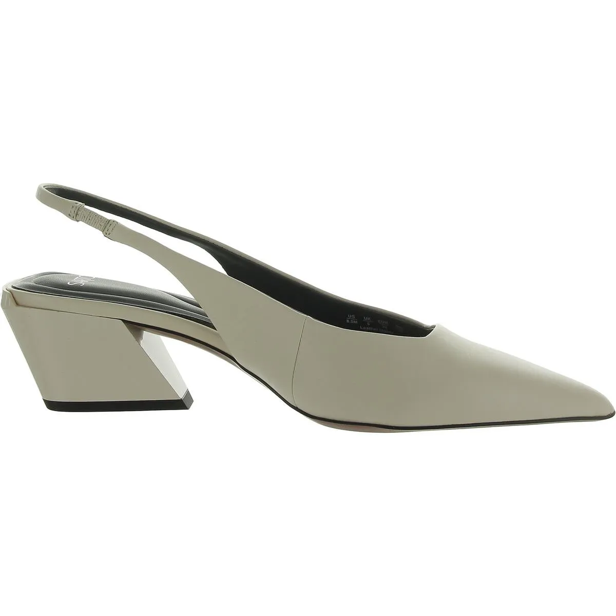 Gena Womens Leather Pointed Toe Slingback Heels