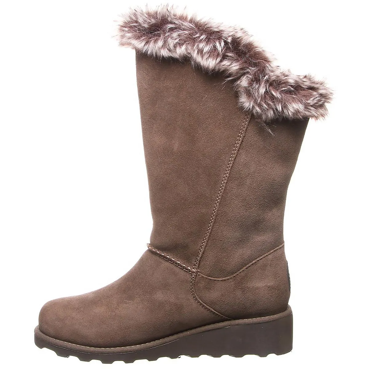 Geneviieve Womens Suede Wool Lined Winter Boots