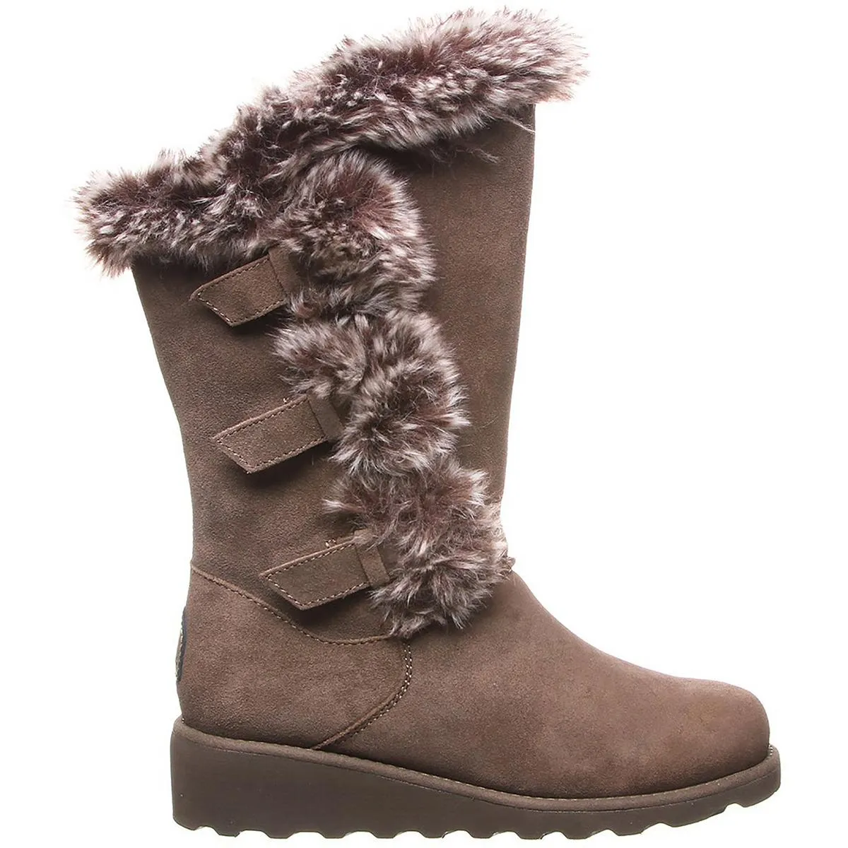 Geneviieve Womens Suede Wool Lined Winter Boots