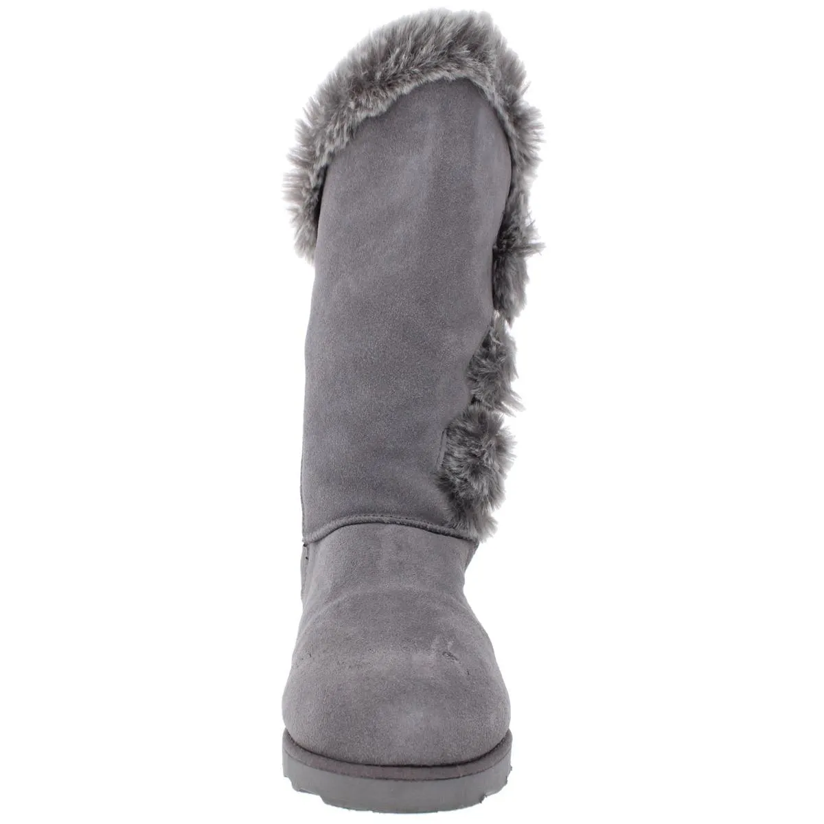 Geneviieve Womens Suede Wool Lined Winter Boots