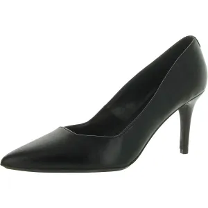 Genlee Womens Faux Leather Pointed Toe Pumps