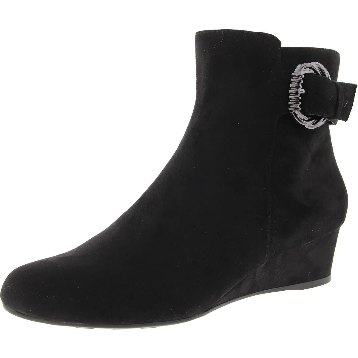 GENSON Womens Zipper Manmade Ankle Boots