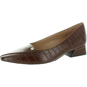 GEORGIA Womens Embossed Faux Leather Block Heels