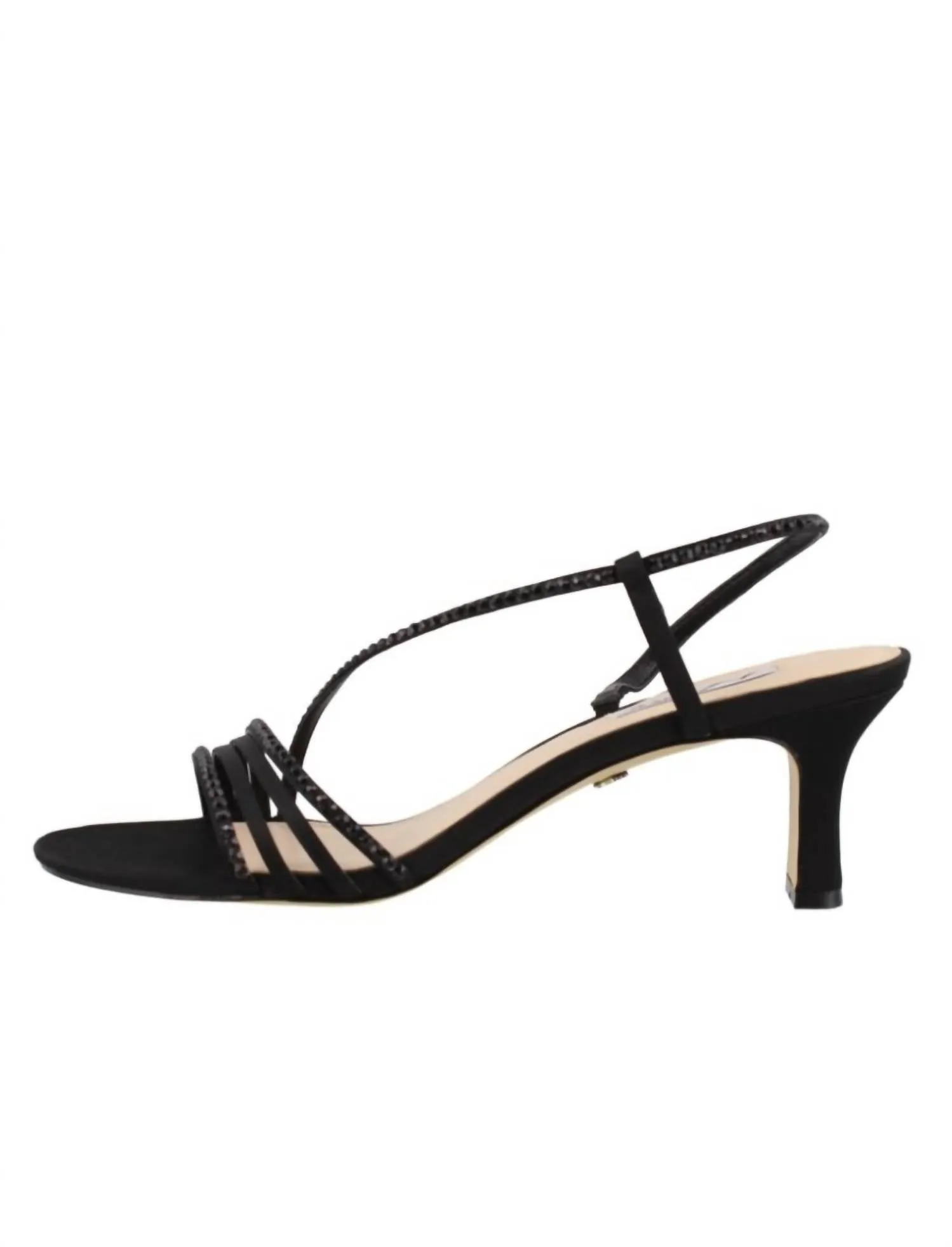 Gerri Mid Heel Sandals In Black