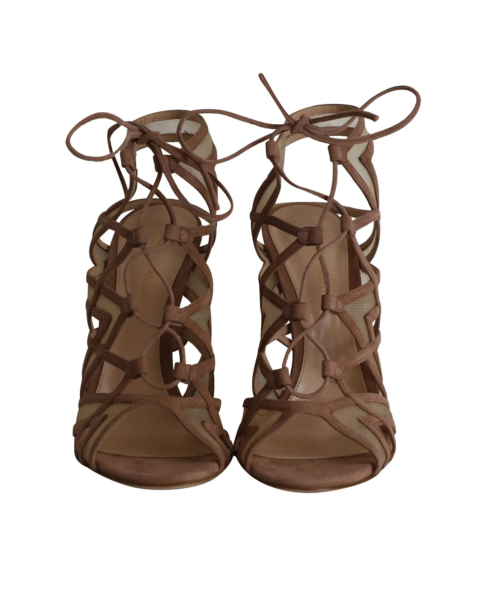 Gianvito Rossi Adria Sandals in Nude Suede