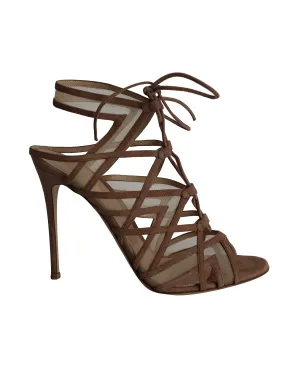 Gianvito Rossi Adria Sandals in Nude Suede