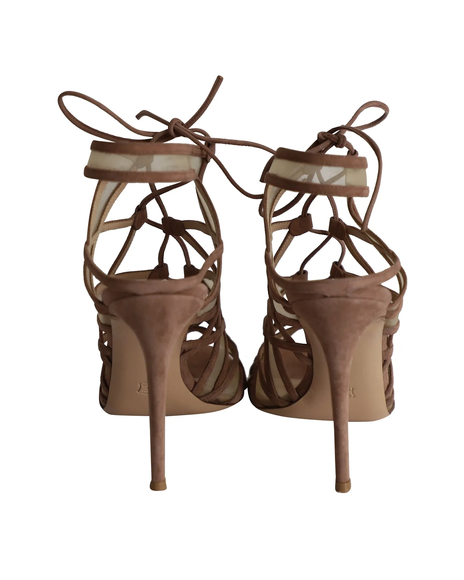 Gianvito Rossi Adria Sandals in Nude Suede