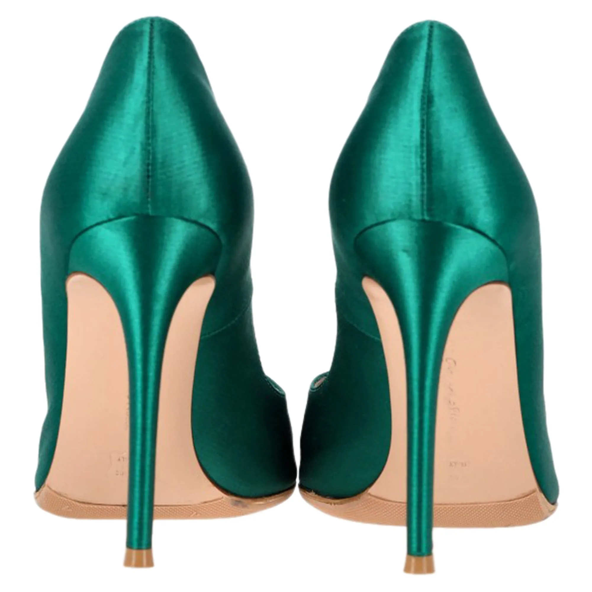 Gianvito Rossi Gianvito Pointed Pumps in Green Satin