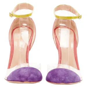 Gianvito Rossi plexi ankle strap pvc pump