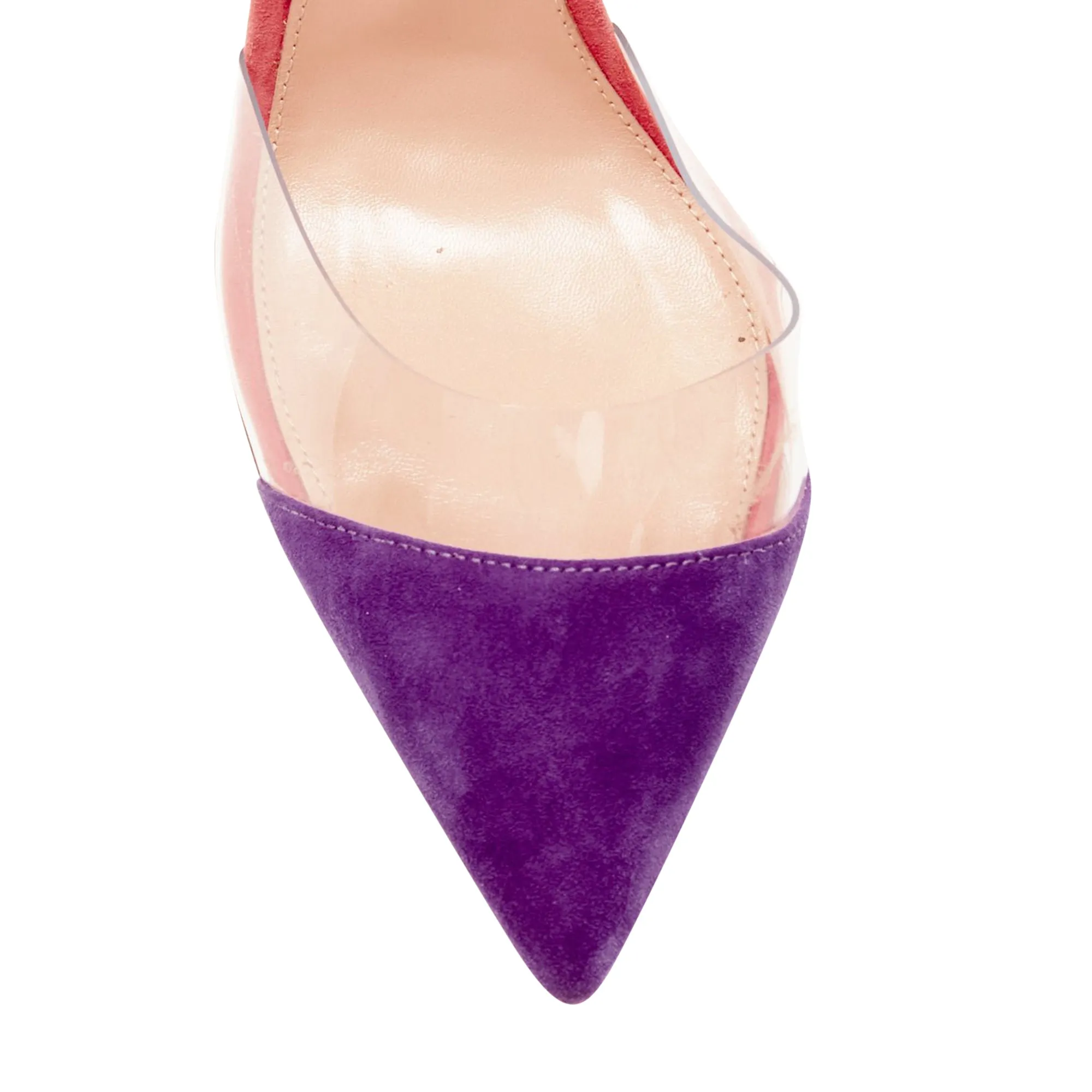 Gianvito Rossi plexi ankle strap pvc pump