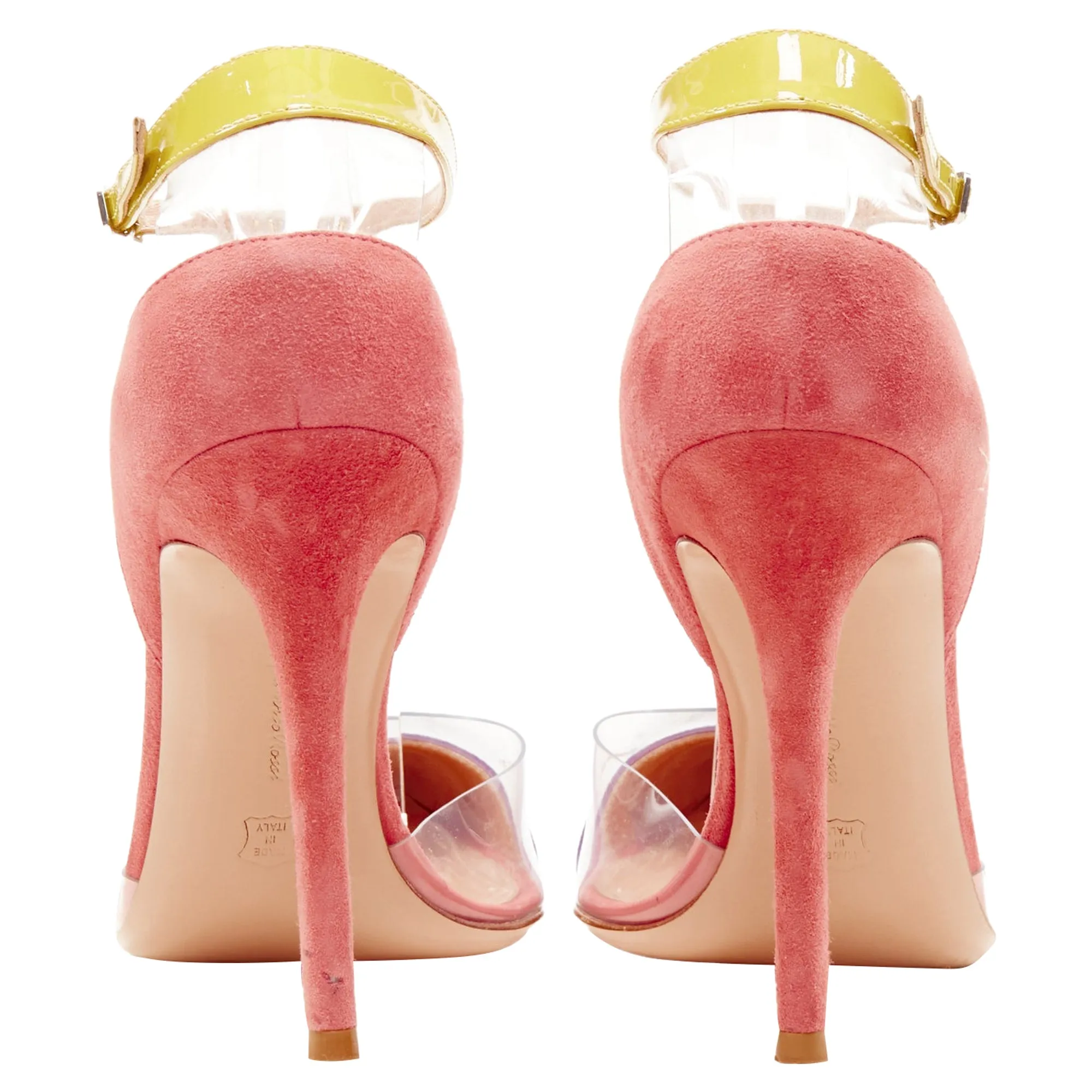Gianvito Rossi plexi ankle strap pvc pump