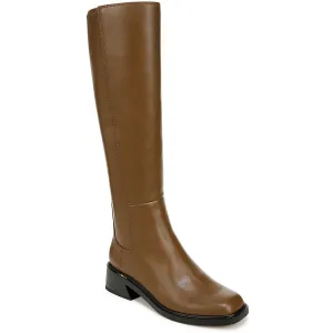 Giselle Womens Zipper Faux Leather Knee-High Boots