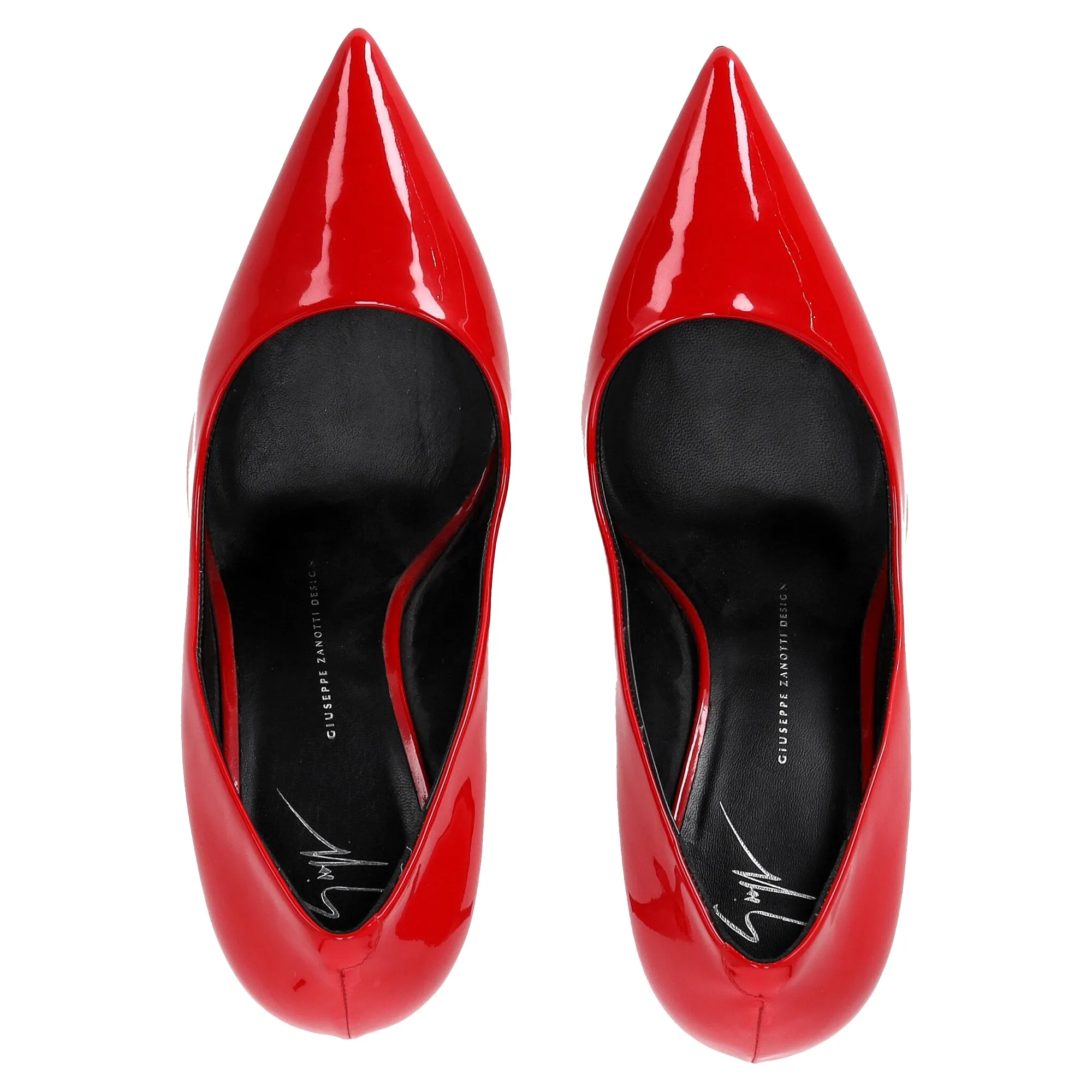 Giuseppe Zanotti Pointed Toe Pumps in Red Patent Leather
