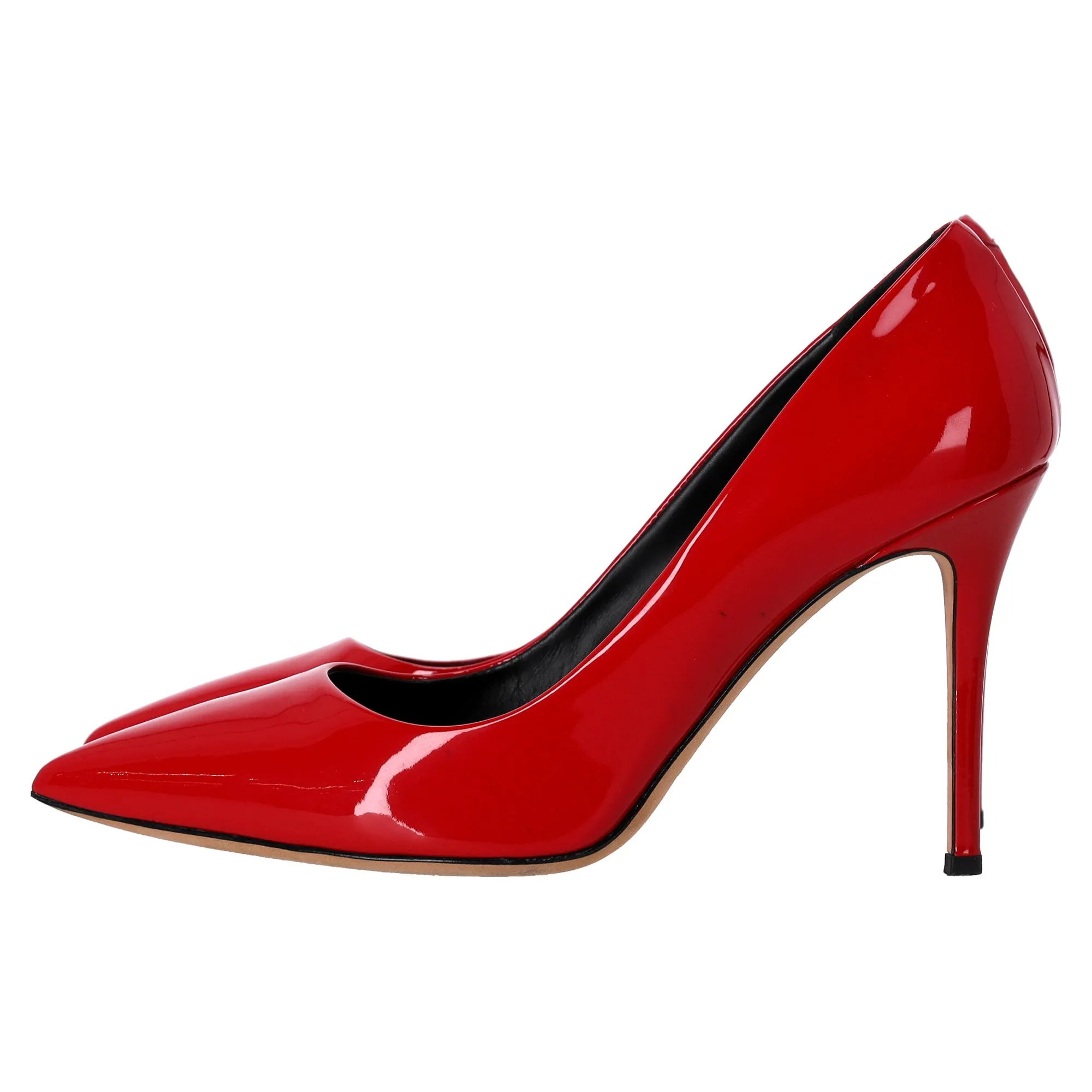 Giuseppe Zanotti Pointed Toe Pumps in Red Patent Leather