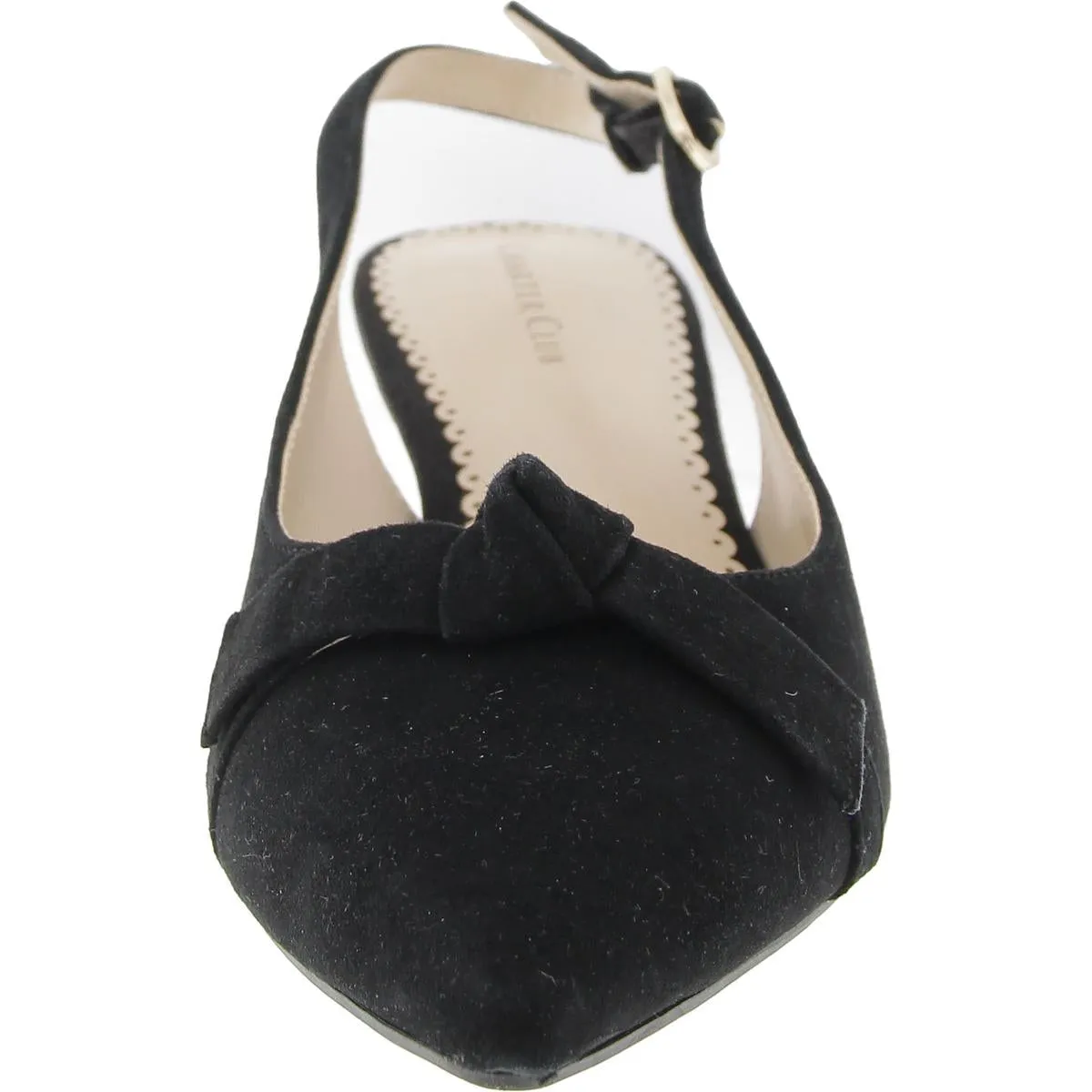 Givanna Womens Suede Kitten Slingback Heels