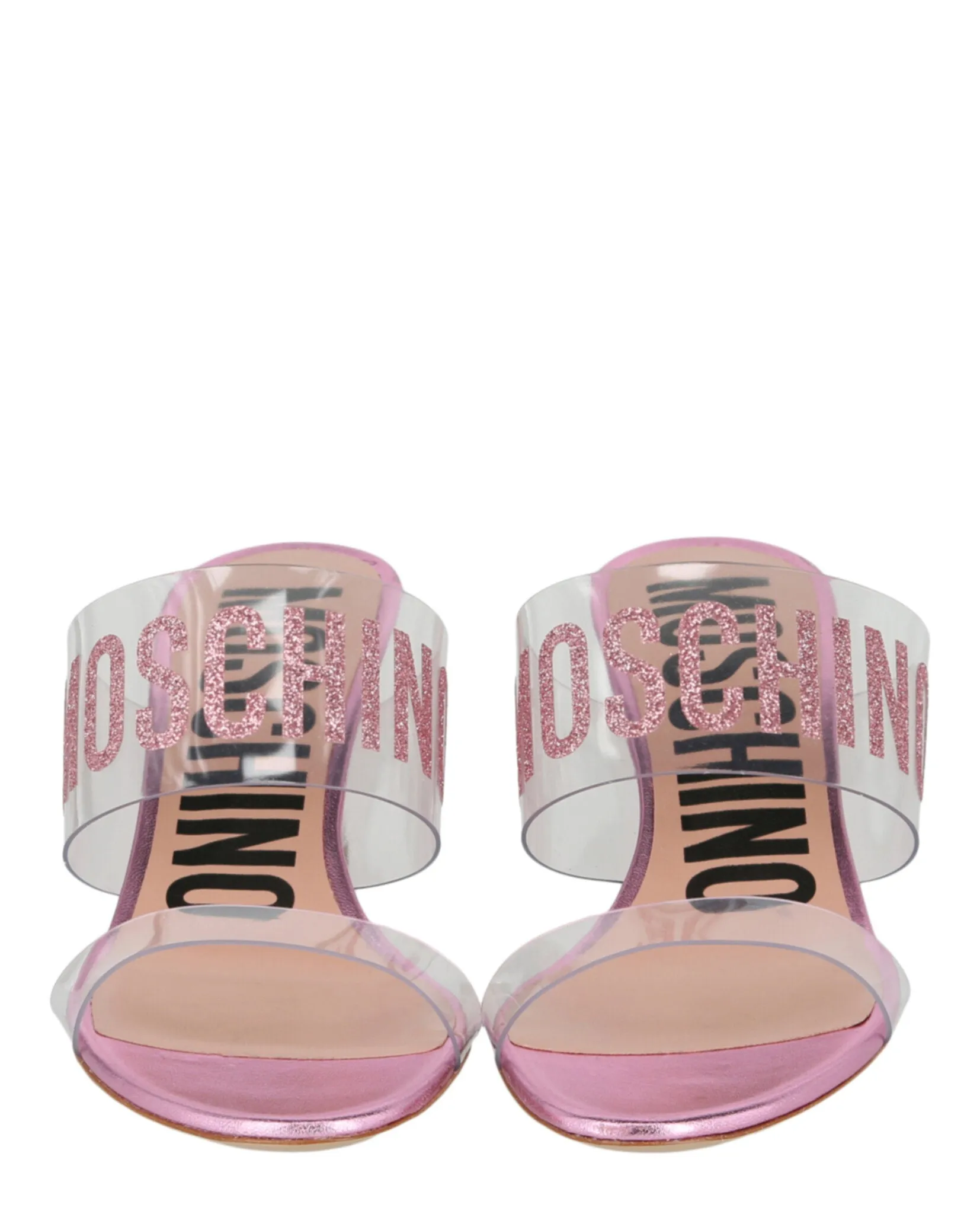 Glitter Logo Heel Sandals