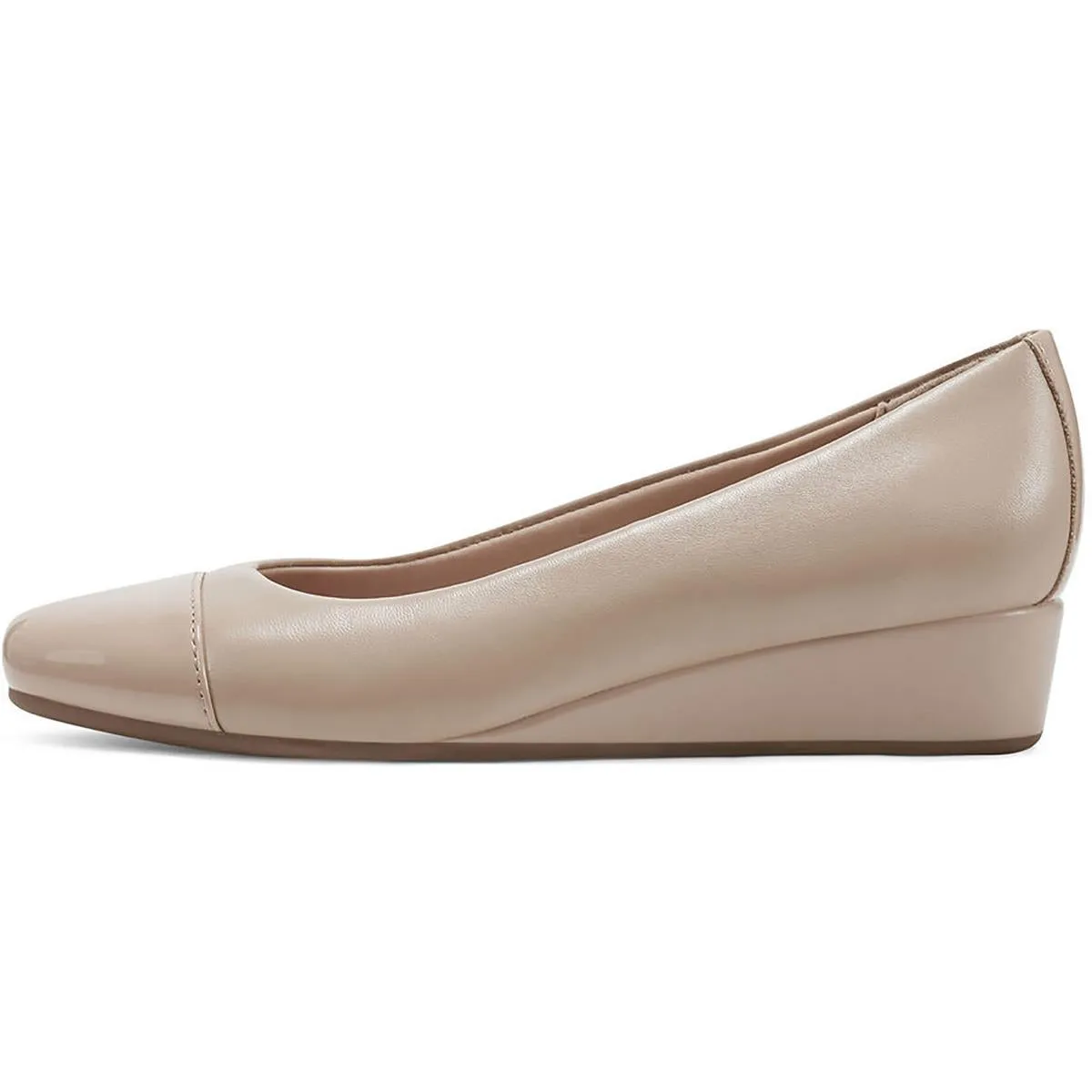 Gracey 8 Womens Leather Slip On Wedge Heels