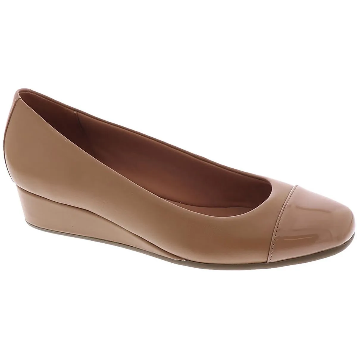 Gracey 8 Womens Leather Slip On Wedge Heels