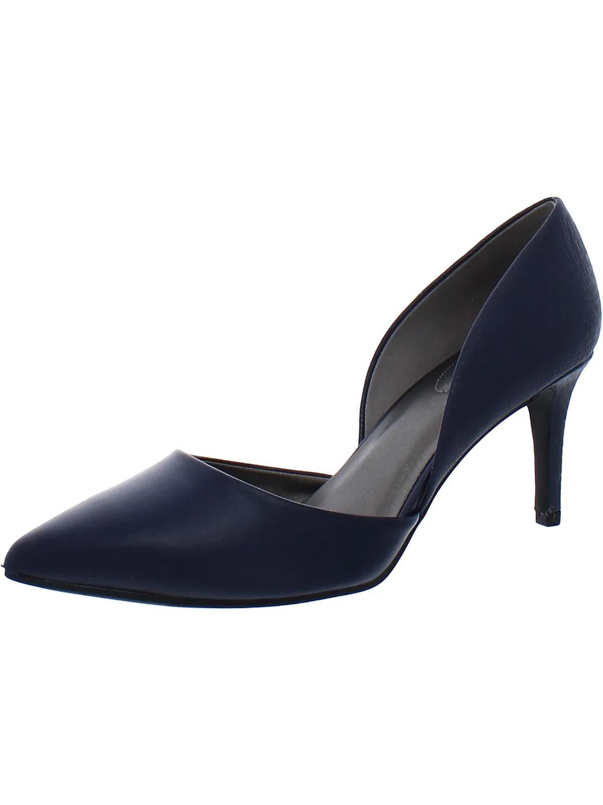 Grenow Womens Faux Leather Pointed Toe D'Orsay Heels