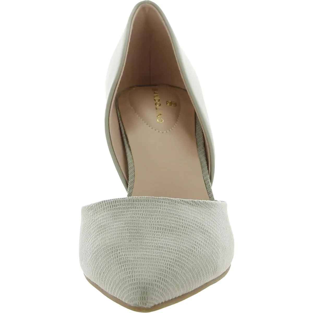 Grenow Womens Faux Leather Pointed Toe D'Orsay Heels