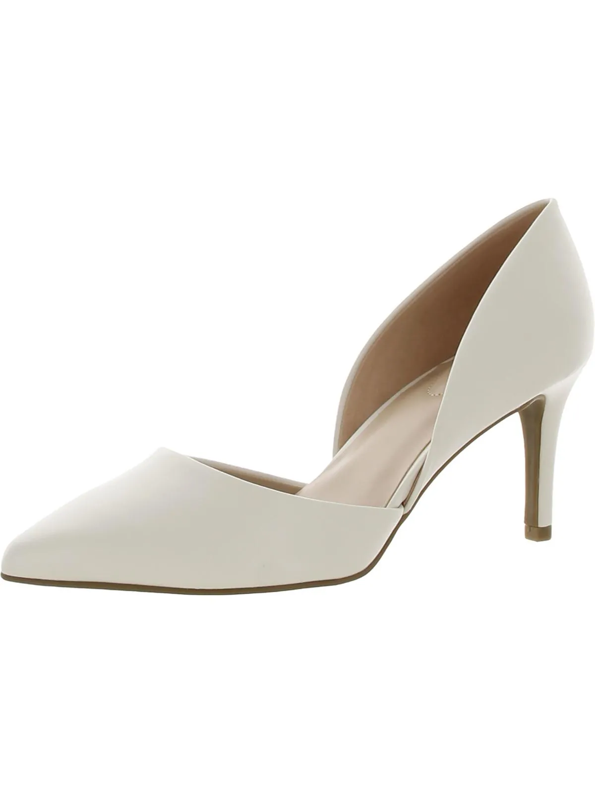 Grenow Womens Faux Leather Pointed Toe D'Orsay Heels