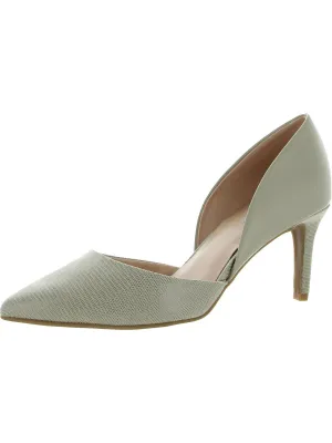 Grenow Womens Faux Leather Pointed Toe D'Orsay Heels