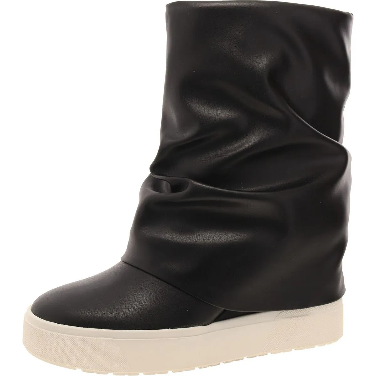 Guinna 2 Womens Faux Leather Wedge Booties