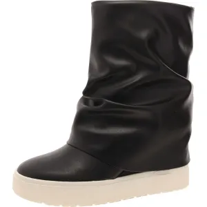 Guinna 2 Womens Faux Leather Wedge Booties