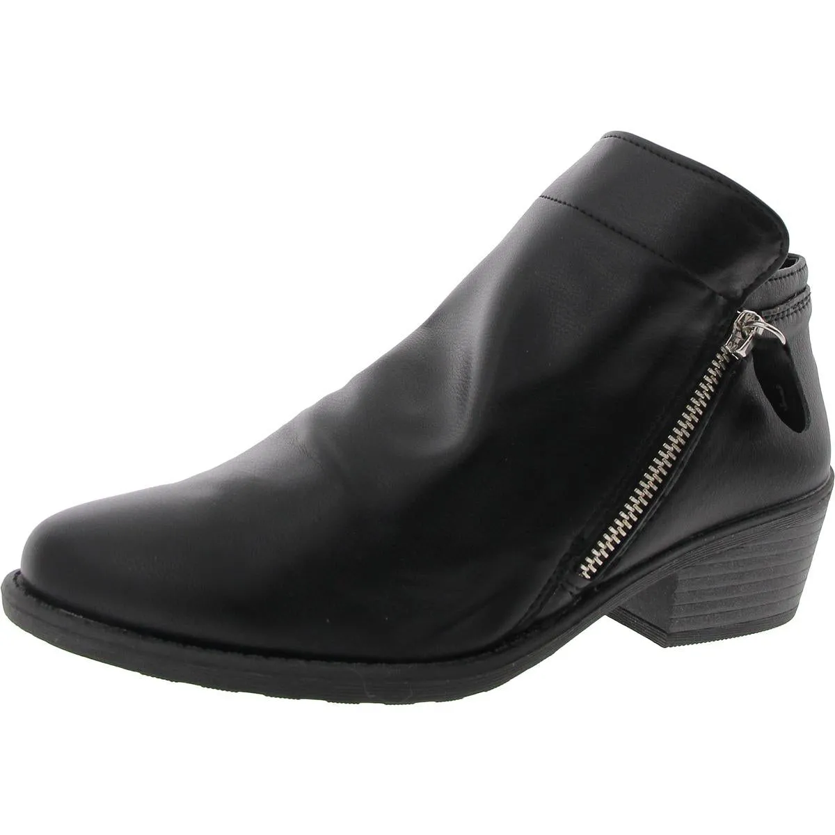 Gusto Womens Faux Leather Ankle Booties