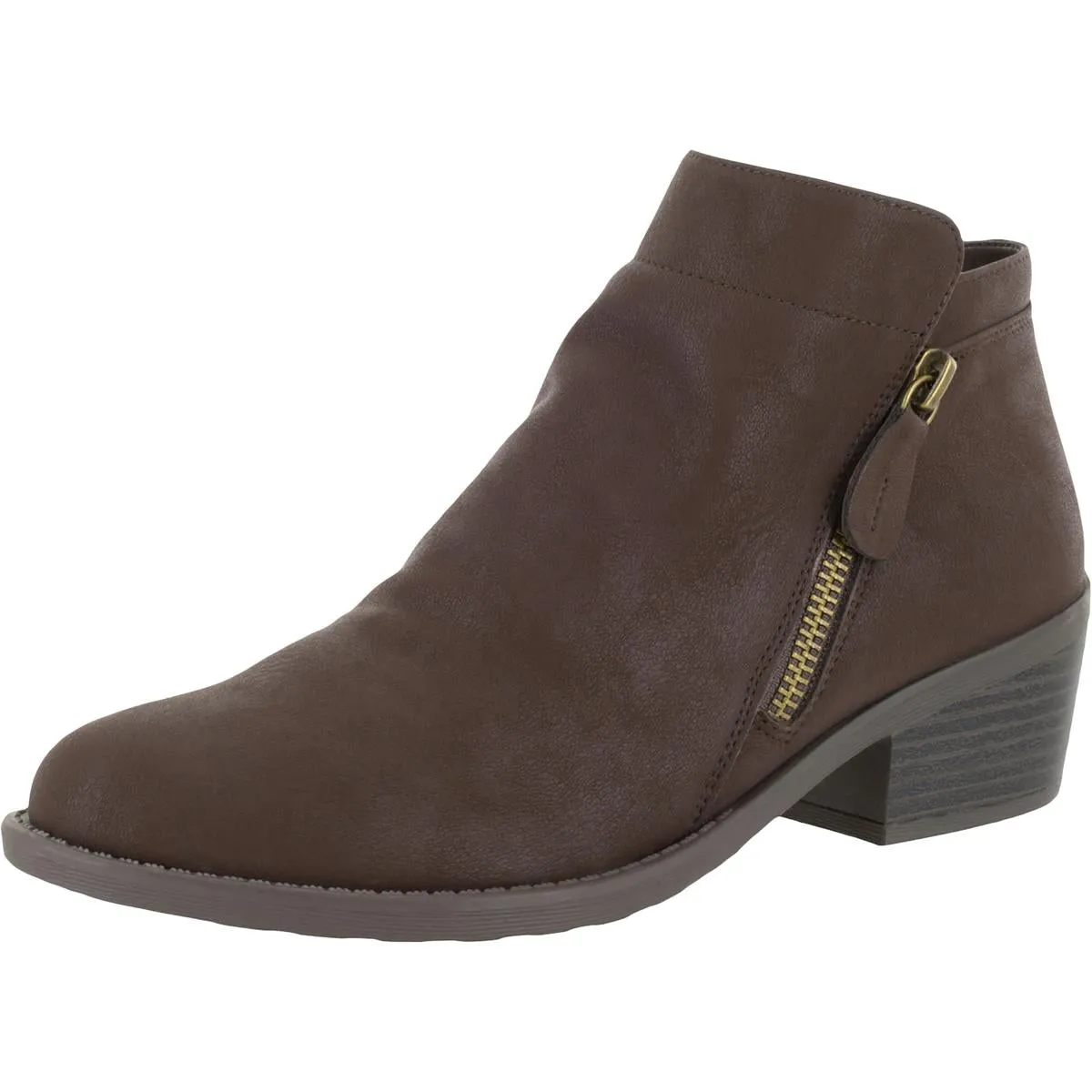 Gusto Womens Faux Leather Ankle Booties