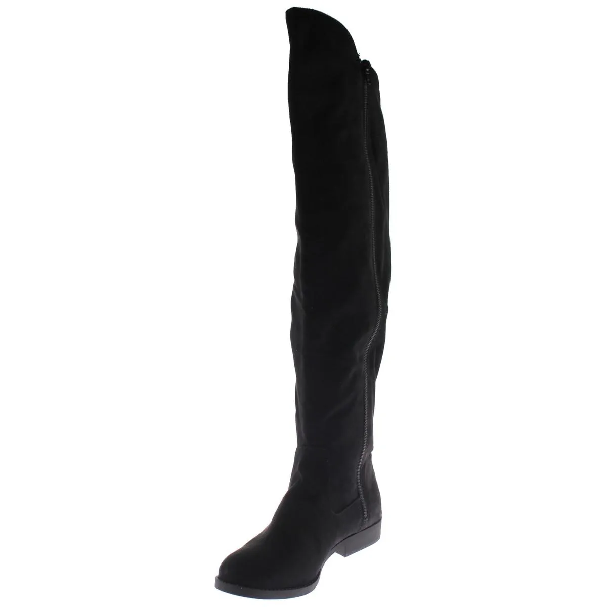 Hadleyy Womens Faux Suede Padded Insole Over-The-Knee Boots