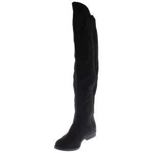 Hadleyy Womens Faux Suede Padded Insole Over-The-Knee Boots
