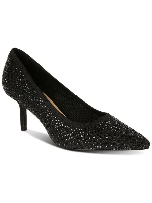 Heathere Womens Rhinestone Pointed Toe Pumps