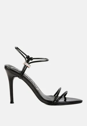 high porch drawstring band high heeled sandals