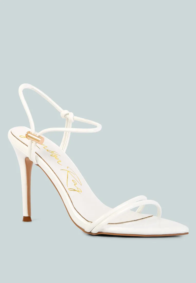 high porch drawstring band high heeled sandals