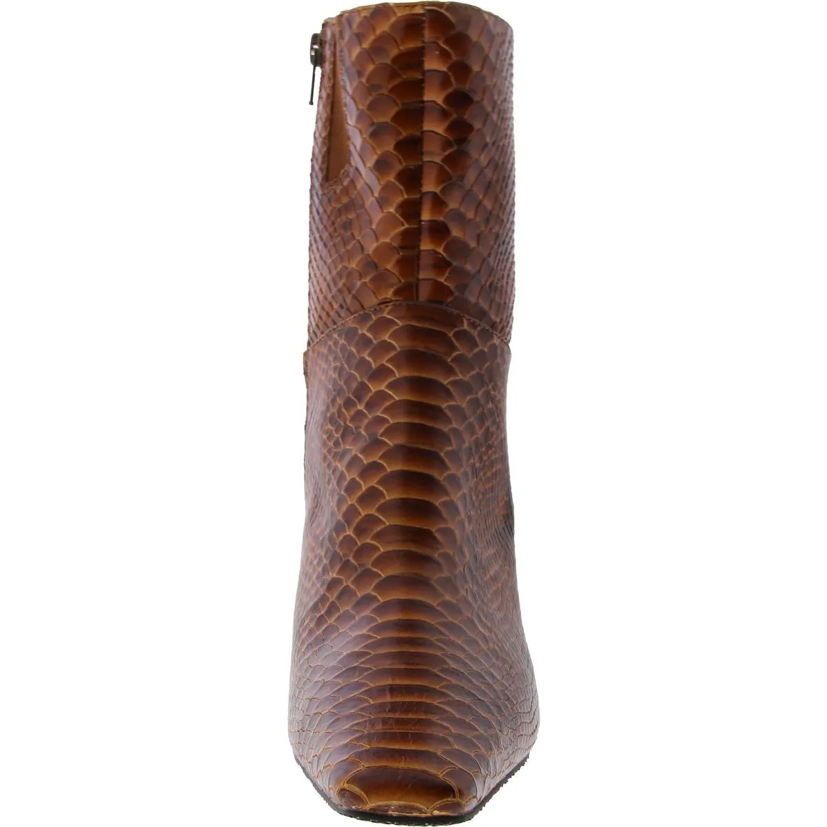 Hinda Womens Snake Print Embossed Ankle Boots