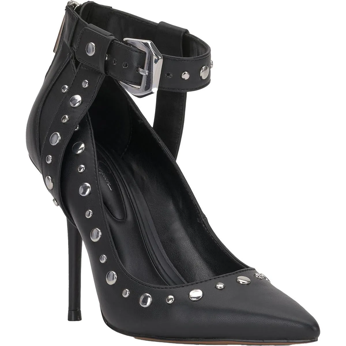 Hinjosa Womens Faux Leather Studded Pumps