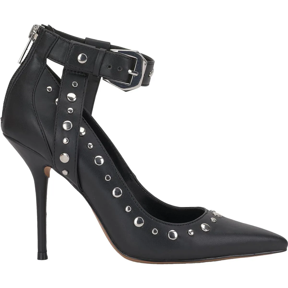 Hinjosa Womens Faux Leather Studded Pumps