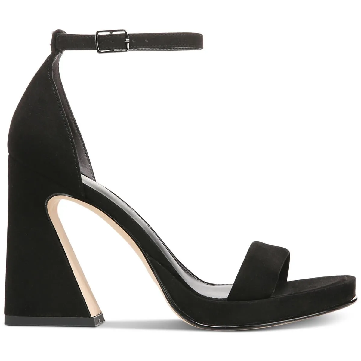Holmes Womens Faux Leather Open Toe Block Heels