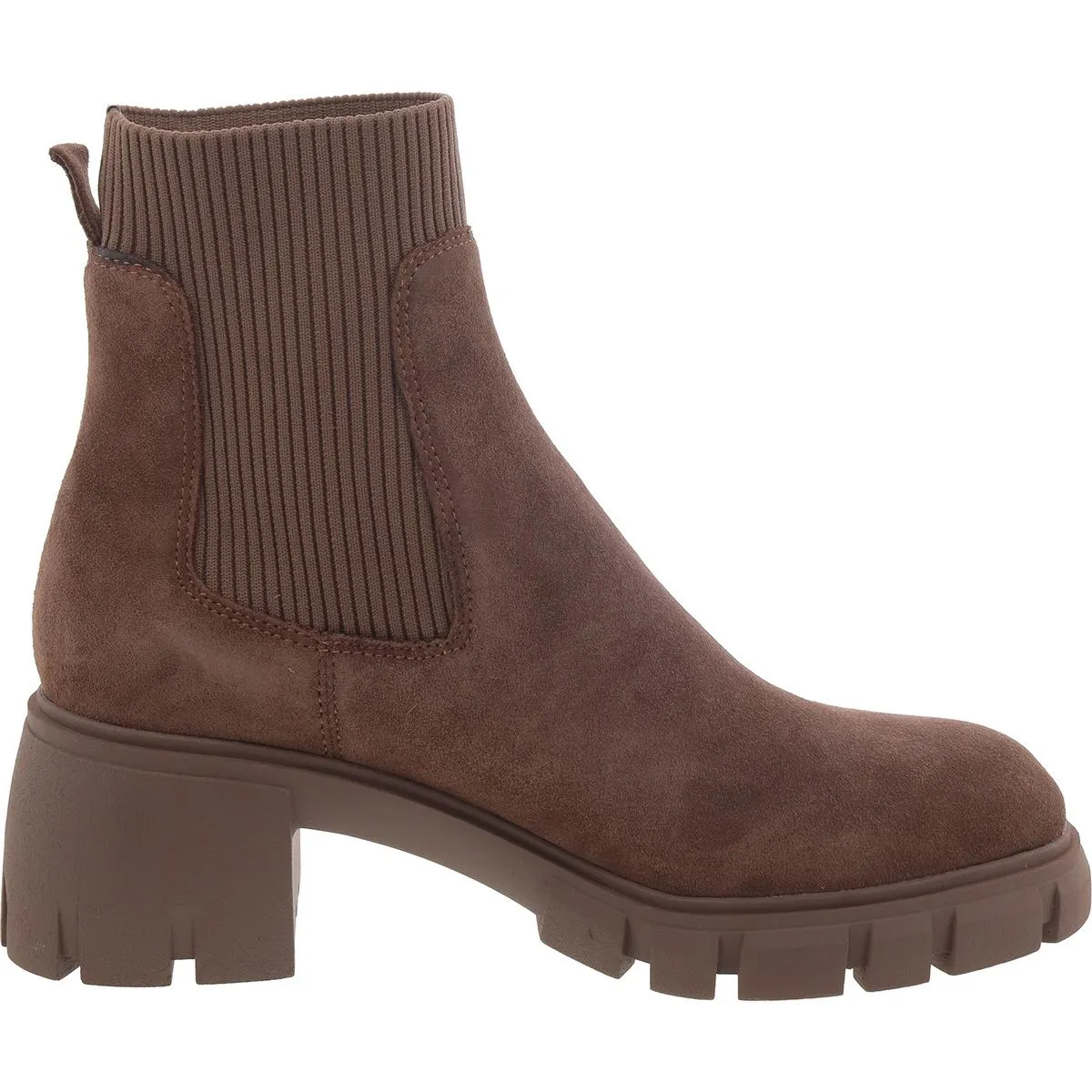 Hutch Womens Suede Lugged Sole Chelsea Boots