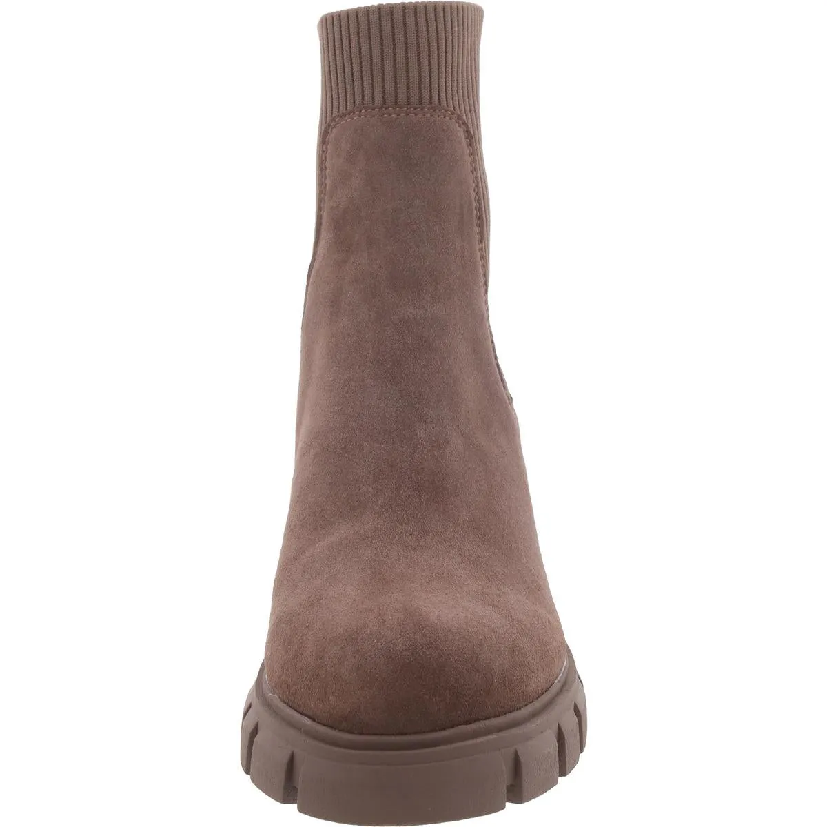 Hutch Womens Suede Lugged Sole Chelsea Boots