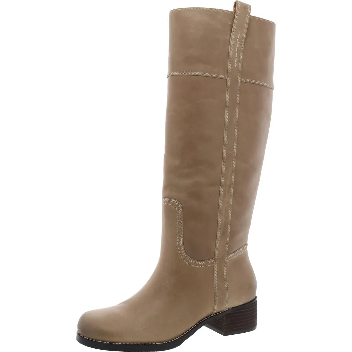 Hybiscus Womens Leather Riding Knee-High Boots