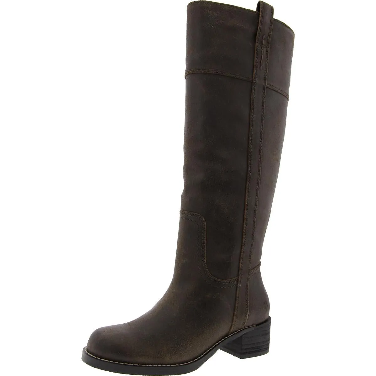 Hybiscus Womens Leather Riding Knee-High Boots