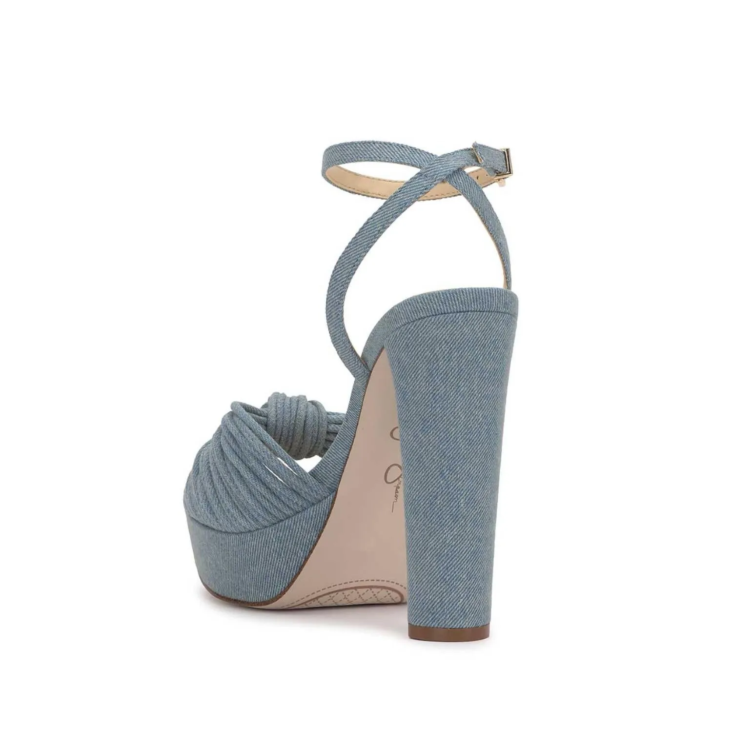 Immie Platform Sandal In Medium Blue