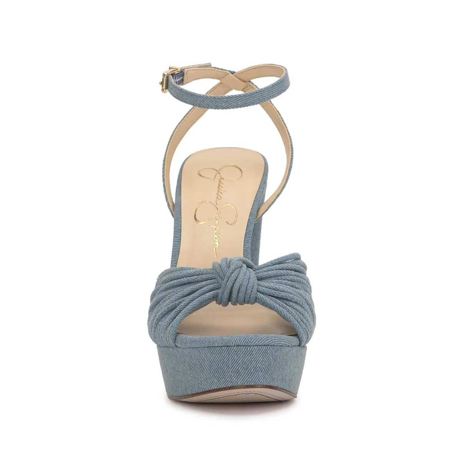 Immie Platform Sandal In Medium Blue